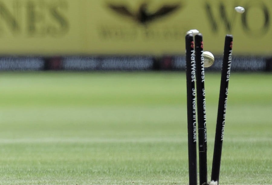 Cricket stumps hit Cricket stumps hit